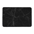 Black Grey Dark Marble Print Kitchen Mat