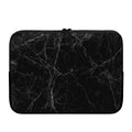 Black Grey Dark Marble Print Laptop Sleeve