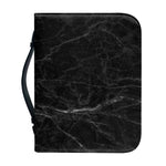 Black Grey Dark Marble Print Leather Bible Cover