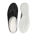 Black Grey Dark Marble Print Mesh Casual Shoes