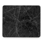 Black Grey Dark Marble Print Mouse Pad
