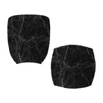 Black Grey Dark Marble Print Office Chair Cover