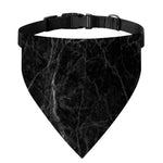 Black Grey Dark Marble Print Over The Collar Dog Bandana