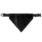 Black Grey Dark Marble Print Over The Collar Dog Bandana
