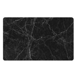 Black Grey Dark Marble Print Polyester Doormat