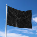 Black Grey Dark Marble Print Polyester Flag