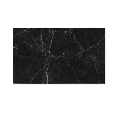 Black Grey Dark Marble Print Polyester Flag