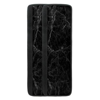 Black Grey Dark Marble Print Refrigerator Handle Covers