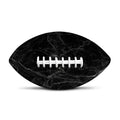 Black Grey Dark Marble Print Rugby Ball