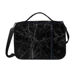 Black Grey Dark Marble Print Shoulder Strap Bible Bag