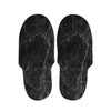 Black Grey Dark Marble Print Slippers