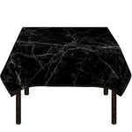 Black Grey Dark Marble Print Tablecloth