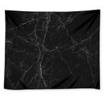 Black Grey Dark Marble Print Tapestry