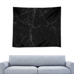 Black Grey Dark Marble Print Tapestry