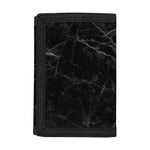 Black Grey Dark Marble Print Trifold Wallet