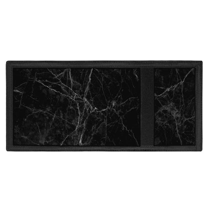 Black Grey Dark Marble Print Trifold Wallet