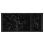 Black Grey Dark Marble Print Trifold Wallet