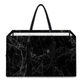 Black Grey Dark Marble Print Utility Tote Bag