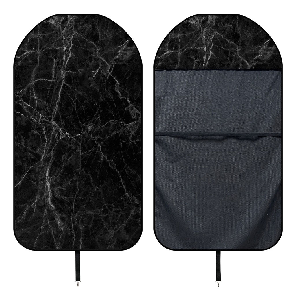 Black Grey Dark Marble Print Waterproof Car Seat Cover