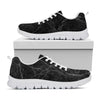 Black Grey Dark Marble Print White Running Shoes