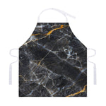 Black Grey Marble Print Adjustable Apron