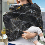 Black Grey Marble Print Baby Seat Cover