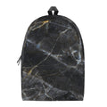 Black Grey Marble Print School Backpack