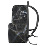 Black Grey Marble Print Backpack