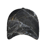 Black Grey Marble Print Baseball Cap