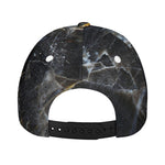 Black Grey Marble Print Baseball Cap