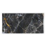 Black Grey Marble Print Beach Towel