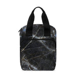 Black Grey Marble Print Bible Tote Bag