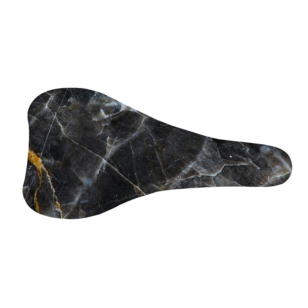 Black Grey Marble Print Bicycle Seat Cover