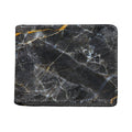 Black Grey Marble Print Bifold Wallet