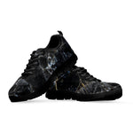 Black Grey Marble Print Black Running Shoes