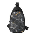 Black Grey Marble Print Sling Bag