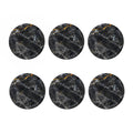 Black Grey Marble Print Coaster Set
