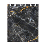 Black Grey Marble Print Curtain