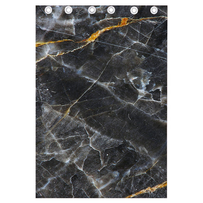 Black Grey Marble Print Curtain