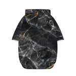 Black Grey Marble Print Dog Zip Up Hoodie