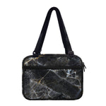 Black Grey Marble Print Double Strap Bible Bag