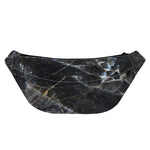 Black Grey Marble Print Fanny Pack