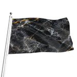 Black Grey Marble Print Flag