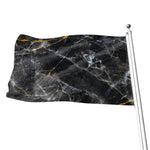 Black Grey Marble Print Flag
