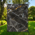 Black Grey Marble Print Garden Flag