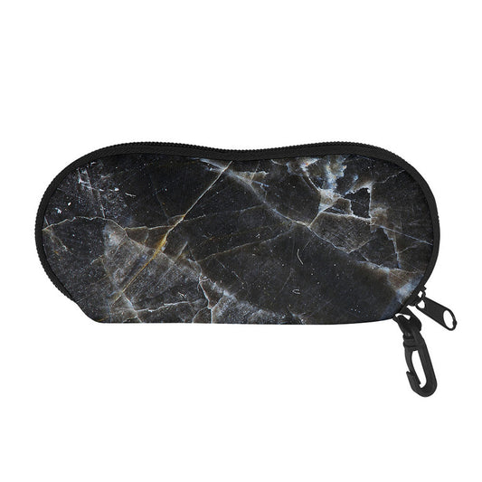 Black Grey Marble Print Glasses Case