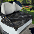 Black Grey Marble Print Golf Cart Seat Cover
