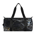 Black Grey Marble Print Gym Bag