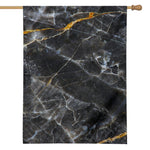 Black Grey Marble Print House Flag