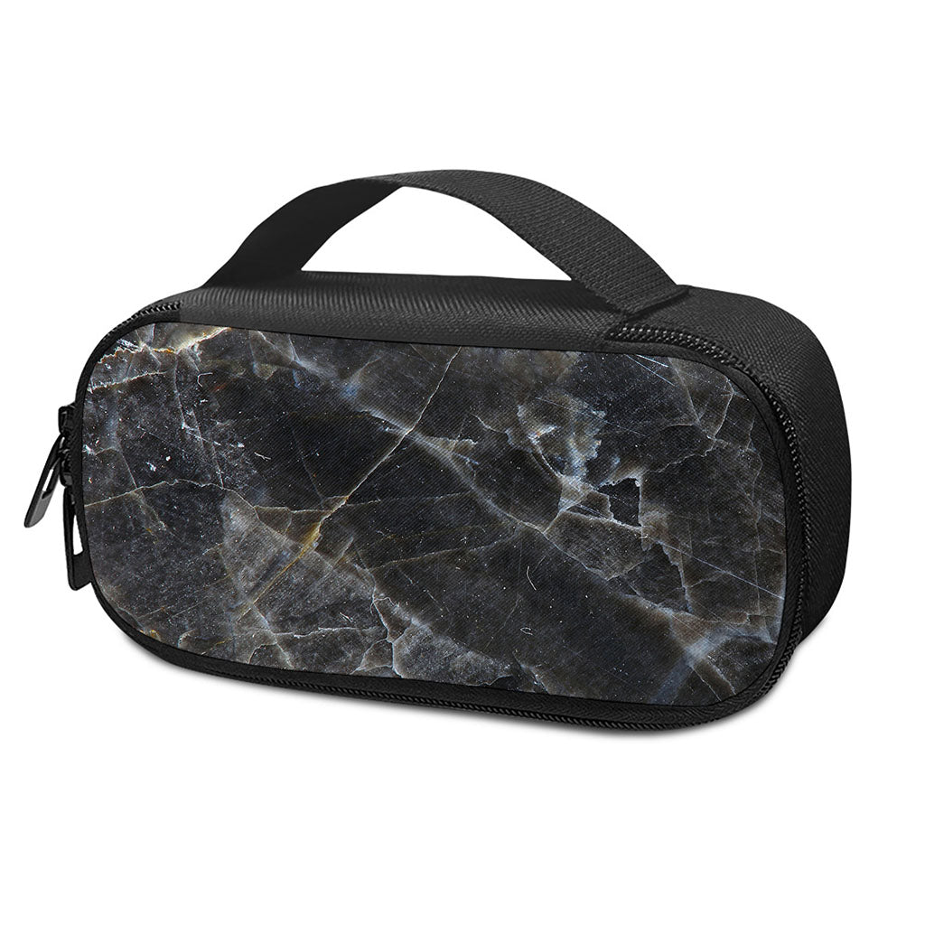 Black Grey Marble Print Insulin Cooler Travel Case